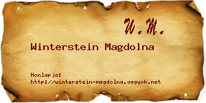 Winterstein Magdolna névjegykártya